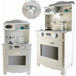 Kruzzel 9146 XL dřevěná kuchyňka s LED a příslušenstvím bílá – Zboží Dáma