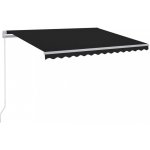 Dekorhome Ručně zatahovací markýza 400x350 cm Krémová – HobbyKompas.cz