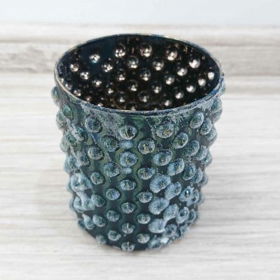 Clayre & Eef Skleněný svícen modrý 8 cm, 8 x 7 cm – Hledejceny.cz