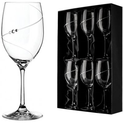 Diamante sklenice na červené víno Silhouette City s krystaly Swarovski 6 x 350 ml – Hledejceny.cz