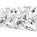 pracovní podložka s obrázkem načrtnuté kočky – Zboží Dáma