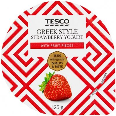 Tesco Greek Style jogurt jahodový 125 g – Zboží Dáma