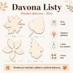 Davona Listy - dřevěné dekorace 30 ks – Hledejceny.cz