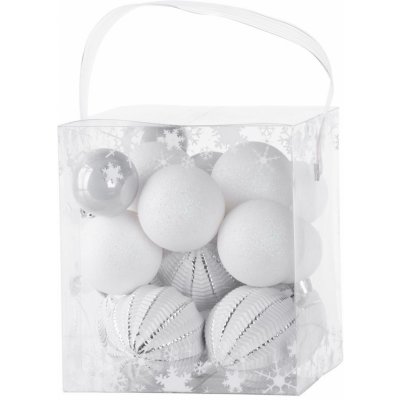 MagicHome Baňky Vánoce 31 ks bílo-stříbrné mix na vánoční stromeček 6-3cm – Hledejceny.cz