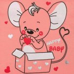 NEW BABY Kojenecké dupačky Mouse bílé – Zboží Dáma