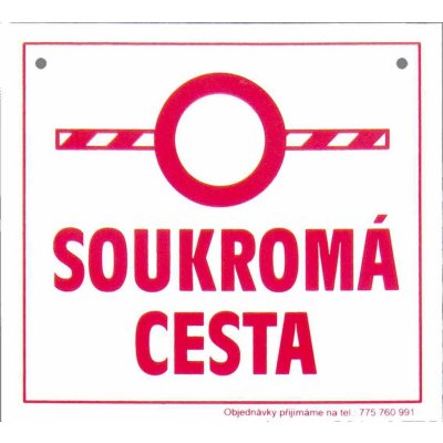 Tabulka varovná Soukromá cesta – Hledejceny.cz