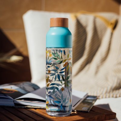 QUOKKA Ice Plastová láhev WATERCOLOR LEAVES 840 ml – Hledejceny.cz