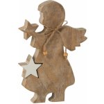 Dřevěný anděl s vyndavací hvězdou 15*2,5*23cm – Hledejceny.cz