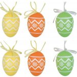 dekorace VAJÍČKA mix barev 6cm, plast, 6ks, závěs – Hledejceny.cz