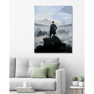 zuty Malování podle čísel Poutník nad mořem mlhy C. D. Friedrich 80 x 100 cm bez rámu a bez vypnutí p 8596530066026 – Hledejceny.cz