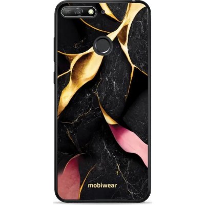 Pouzdro Mobiwear Glossy Huawei Y6 Prime 2018 - G021G Černý a zlatavý mramor – Zboží Mobilmania