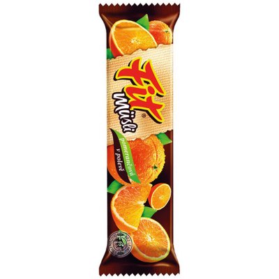 FIT müsli tyčinka pomeranč v čokoládě 30 g – Zboží Mobilmania