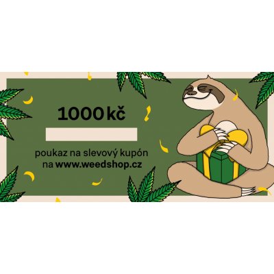 WeedShop Dárkový poukaz na slevový kupón v hodnotě 1000 Kč – Zbozi.Blesk.cz