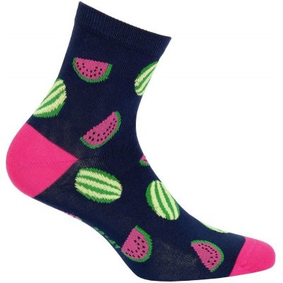 Veselé barevné bavlněné ponožky s melouny