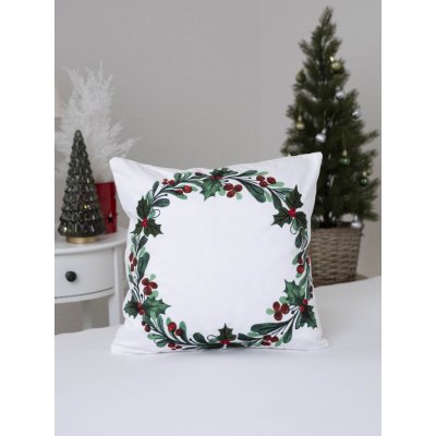 MKLuzkoviny.cz Vánoční mikroplyš Vánoční radost 40 x 40 cm – Sleviste.cz