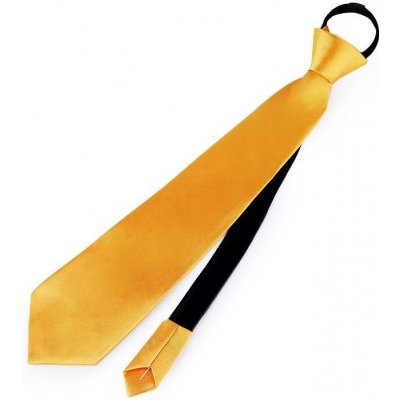 Saténová párty kravata jednobarevná 2 31 cm zlatá