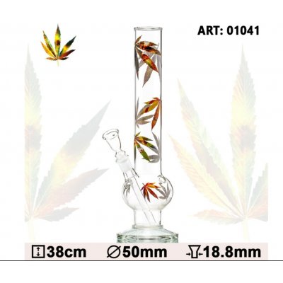 KRCZ Skleněný bong Bouncer Leafs barevný 38 cm – Hledejceny.cz