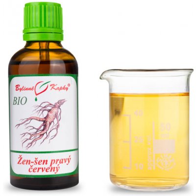 Bylinné kapky BIOŽen-šen žen šen ženšen pravý červený BIO tinktura 50 ml – Hledejceny.cz