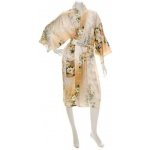 Japonské dámské hedvábné kimono Hana Yukata Creme