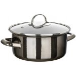 BANQUET Hrnec smaltovaný METALLIC Black 20 cm, 2 l, s poklicí – Zboží Dáma