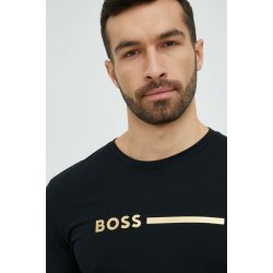 BOSS bavlněné tričko černá s potiskem 50484328