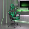 Herní křeslo VidaXL Herní židle s podnožkou černá a zelená umělá kůže