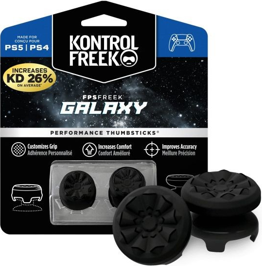 KontrolFreek Freek Galaxy (Black) PS4/PS5 Extended Controller Grip Caps