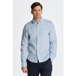 Gant reg slim linen shirt modrá