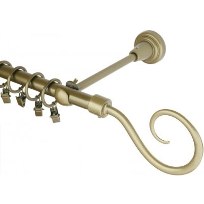 GARNÝŽE-HEBR Garnýž Hák antik zlatá jednoduchá 480 cm – Sleviste.cz