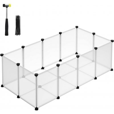 SongmicsHome Ohrádka pro malá zvířata z průhledného plastu BEN 125 x 63x 42 cm transparentní LPC001W01 – Zboží Dáma