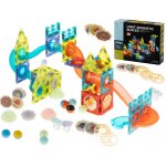 KIK KX5144_2 Svítící magnetická kuličková dráha 49 ks – Zboží Mobilmania