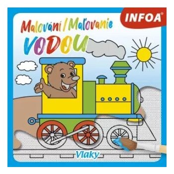 Malování vodou Vlaky