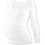 Jožánek Johanka těhotenské tričko dlouhý rukáv bílá – Zboží Dáma