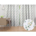 Biante Dekorační závěs TF-141 Eukalyptové listy na bílém 140x210 cm – Hledejceny.cz