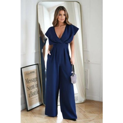 Bicotone dámský elegantní overal 289-01 modrý – Zboží Dáma