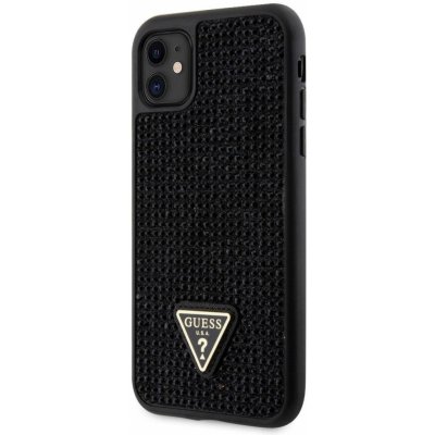 Pouzdro Guess Rhinestones Triangle Metal Logo iPhone 11 černé – Zboží Mobilmania