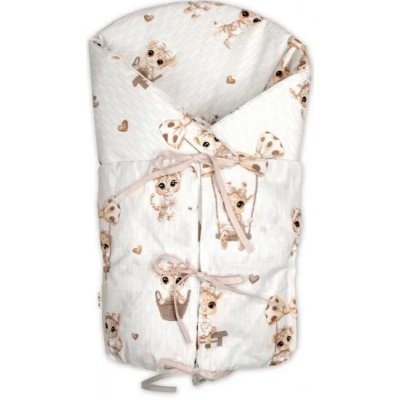 Baby Nellys Klasická retro zavinovačka šněrovací s výplní Žirafka béžová – Sleviste.cz