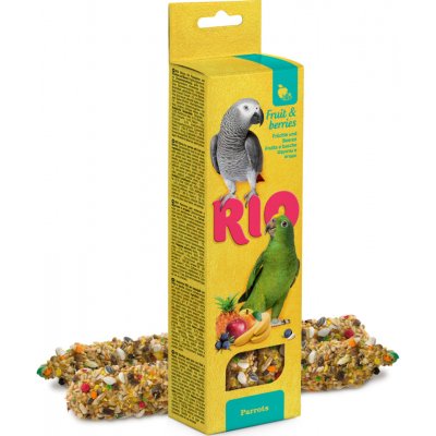 RIO Tyčinky velký papoušek s ovocem 2 x 90 g – Hledejceny.cz