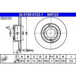 ATE Brzdový kotouč 24.0109-0123.1 | Zboží Auto