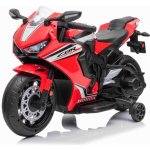 Beneo Elektrická Motorka HONDA CBR 1000RR Licencovaná 12V baterie Plastová kola 30W motor LED světla pevný rám pomocná kolečka červená – Hledejceny.cz