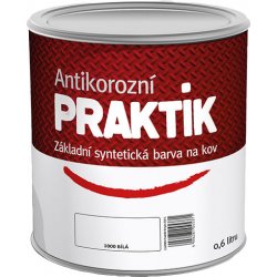 PRAKTIK Antikorozní základní syntetická barva na kov 0,6L 0110 šedá