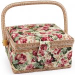 Kazeta / košík na šití čalouněný - 2 béžová nejsv. růže – Zboží Dáma Kazeta / košík na šití čalouněný - 2 béžová nejsv. růže – Zboží Dáma