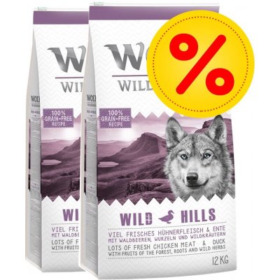 Wolf of Wilderness Adult granule MIX Jehněčí & kachní 2 x 12 kg