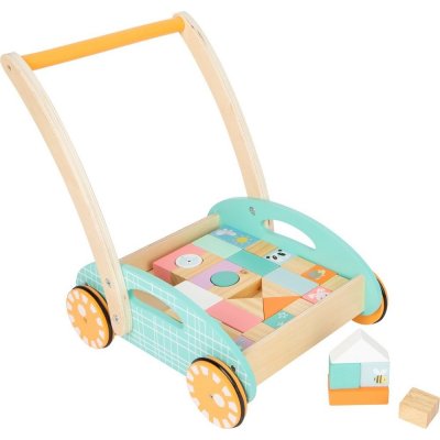 Small foot by Legler Vozík s kostkami chodítko Pastel – Zboží Mobilmania