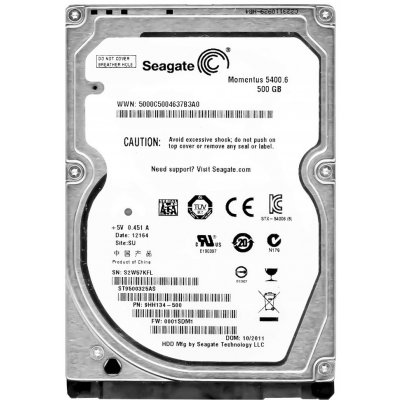 Seagate 500GB SATA 2,5", ST9500325AS