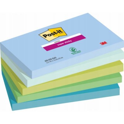 Post-It 3M Post-it® Super Sticky Notes, OASIS, 76x127mm, 5x90 karet. – Hledejceny.cz