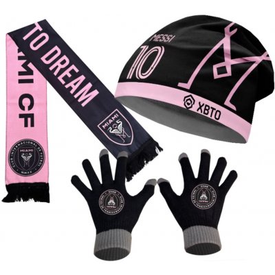 pletené rukavice a pletená čepice Inter Miami - Lionel Messi MJ10 – Zboží Dáma