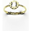Prsteny Čištín zlatý žluté zlatpřírodní křišťál čiré zirkony T 1495