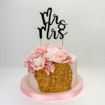 Zápich do dortu - MR & MRS černý - 1ks – Zboží Dáma