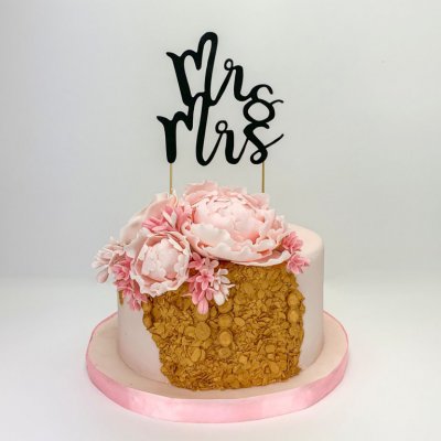 Zápich do dortu - MR & MRS černý - 1ks – Zboží Dáma